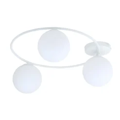 Deckenlampe Weiß H: 20 cm Ø 47 cm 3-flammig