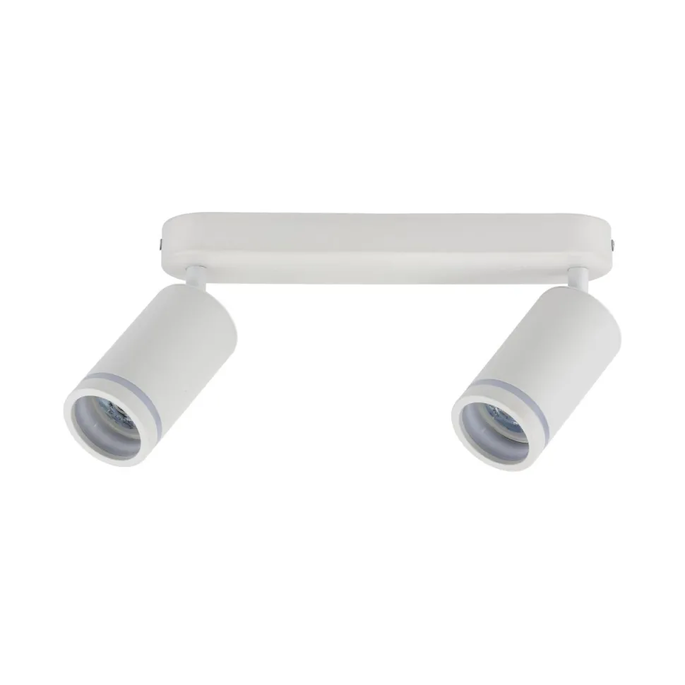 Deckenlampe Weiß Metall 43,5cm verstellbar 2-flammig GU10