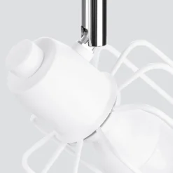 Deckenlampe Weiß Metall 2-flammig B: 27 cm Retro