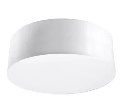 Deckenlampe Weiß rund flach Ø 25 cm blendarm E27