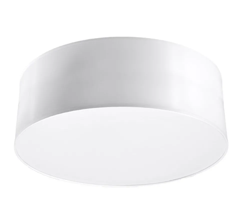 Deckenlampe Weiß rund flach Ø 25 cm blendarm E27