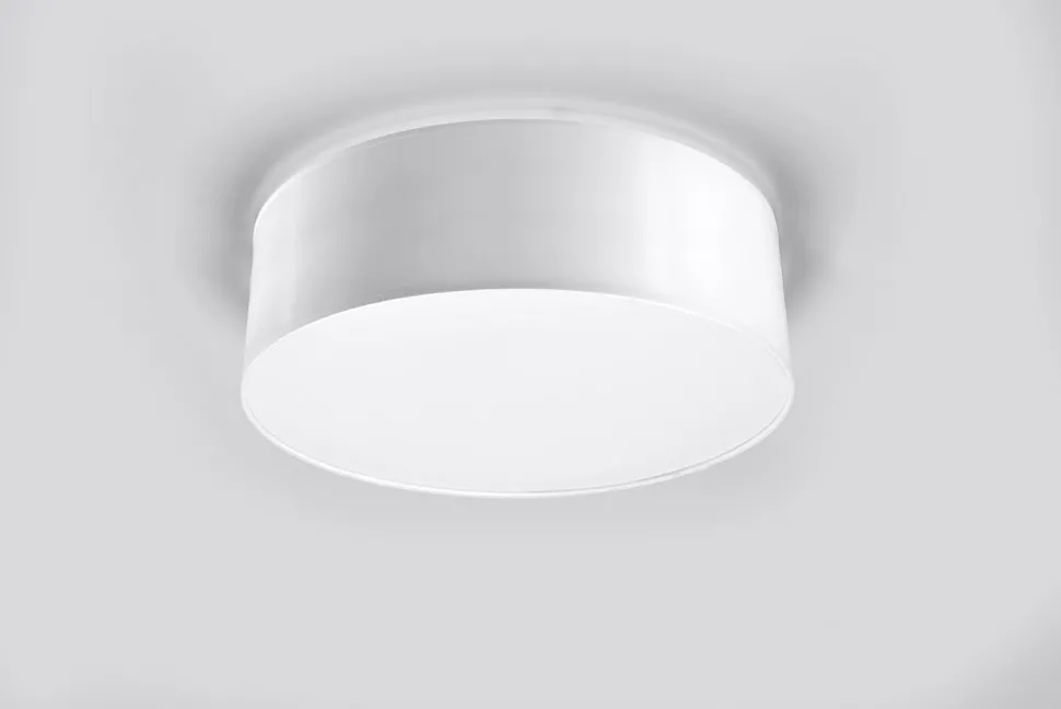 Deckenlampe Weiß rund flach Ø 25 cm blendarm E27