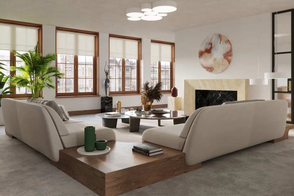 Deckenlampe Weiß rund flach Ø 25 cm blendarm E27