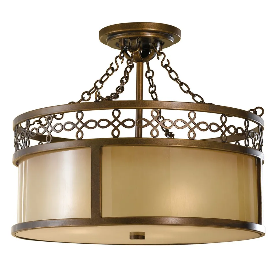 Deckenleuchte ANABELL 4 Beige Bronze Ø43cm Lampe