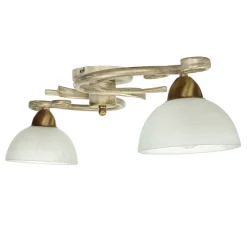 Deckenleuchte AURORA WHITE in Shabby Weiß 2-flmg