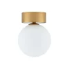 Deckenleuchte Bad Kugel Ø 12 cm G9 in Gold matt Weiß rund