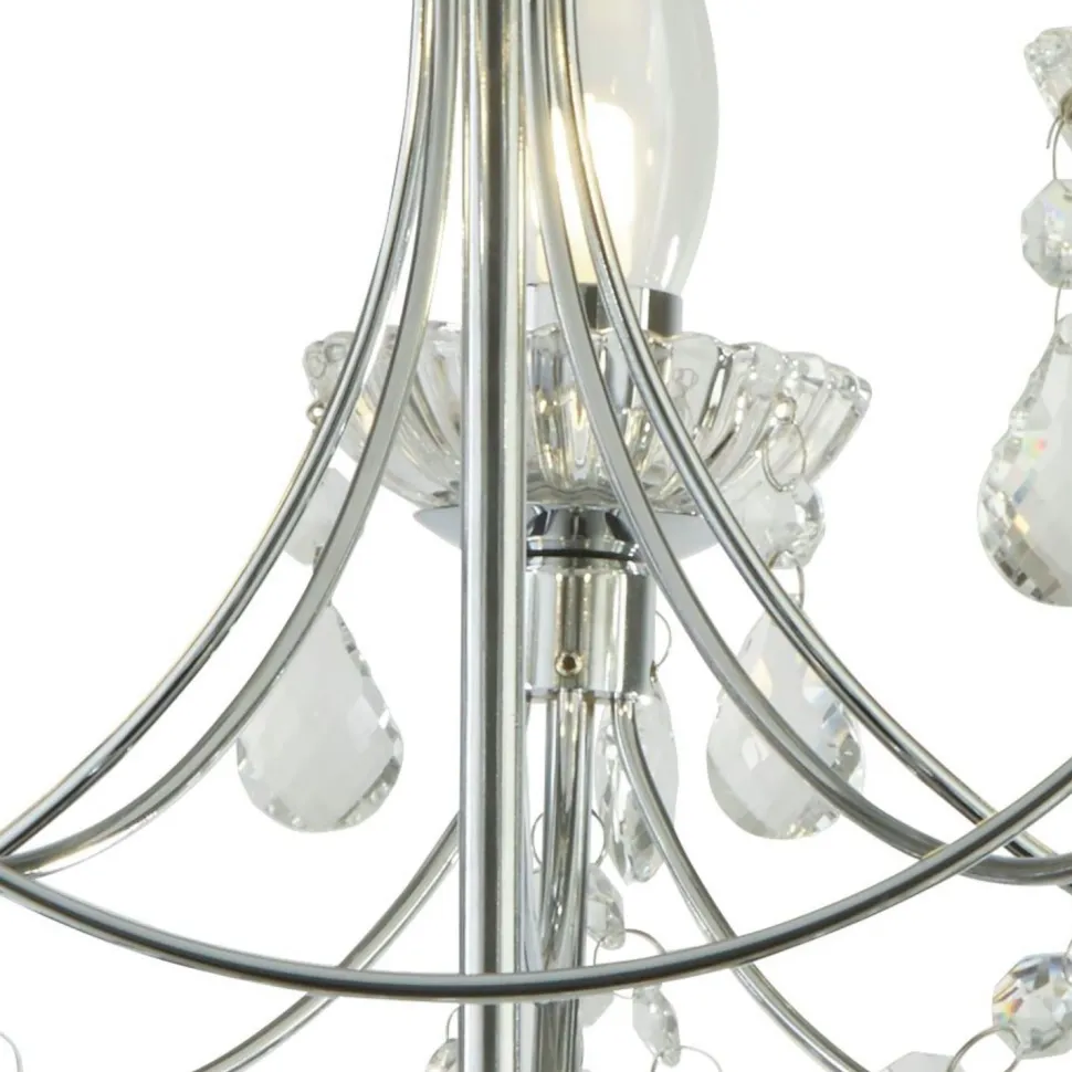 Deckenleuchte Badezimmer Ø 48 cm Kristall Metall IP44