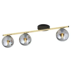 Deckenleuchte BEPPE Schwarz Graphit Gold E14