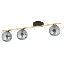 Deckenleuchte BEPPE Schwarz Graphit Gold E14