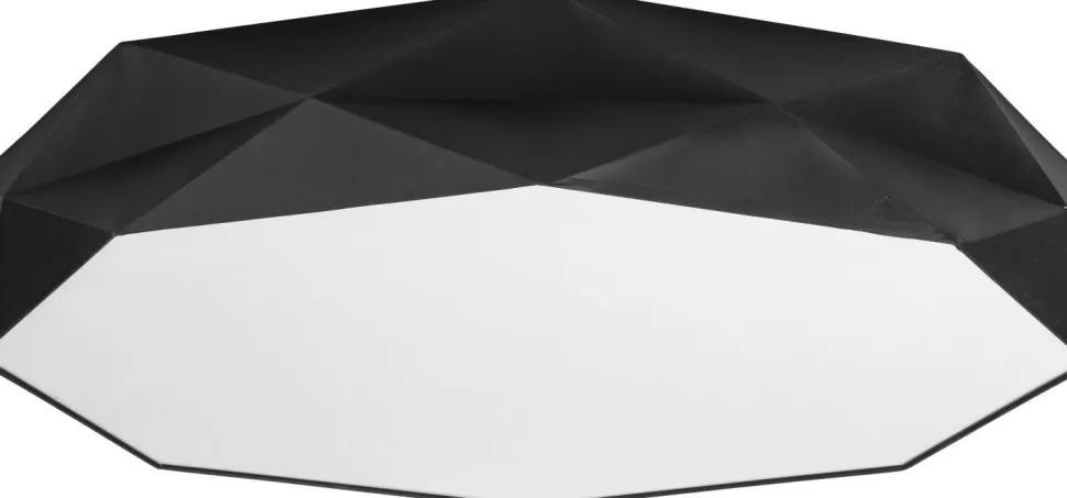 Deckenleuchte BISO Schwarz Weiß Stoff Flur Lampe