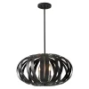 Deckenleuchte CEYDA Schwarz Ø55cm kürzbar Lampe