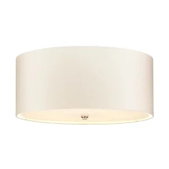 Deckenleuchte Creme Chrom rund Ø56cm blendarm