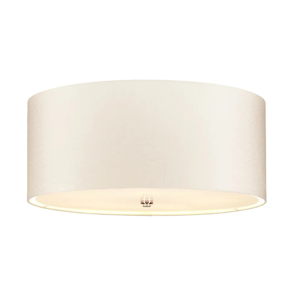 Deckenleuchte Creme Chrom rund Ø56cm blendarm
