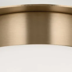 Deckenleuchte E27 Ø 20,3 cm Metall Glas in Bronze Weiß