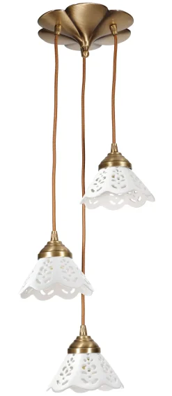 Deckenleuchte E14 Floral Weiß