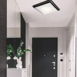 Deckenleuchte Esszimmer Braun Holz quadratisch