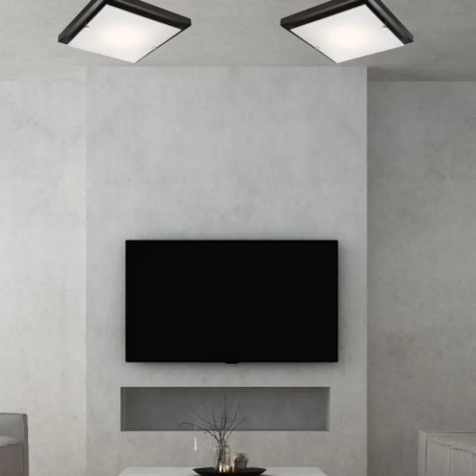 Deckenleuchte Esszimmer Braun Holz quadratisch