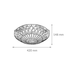 Deckenleuchte FARFALLA 10 Buntglas Tiffany Lampe