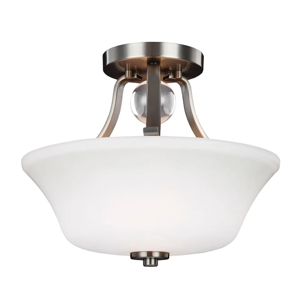 Deckenleuchte FLUIDA Nickel Ø35cm Lampe blendarm