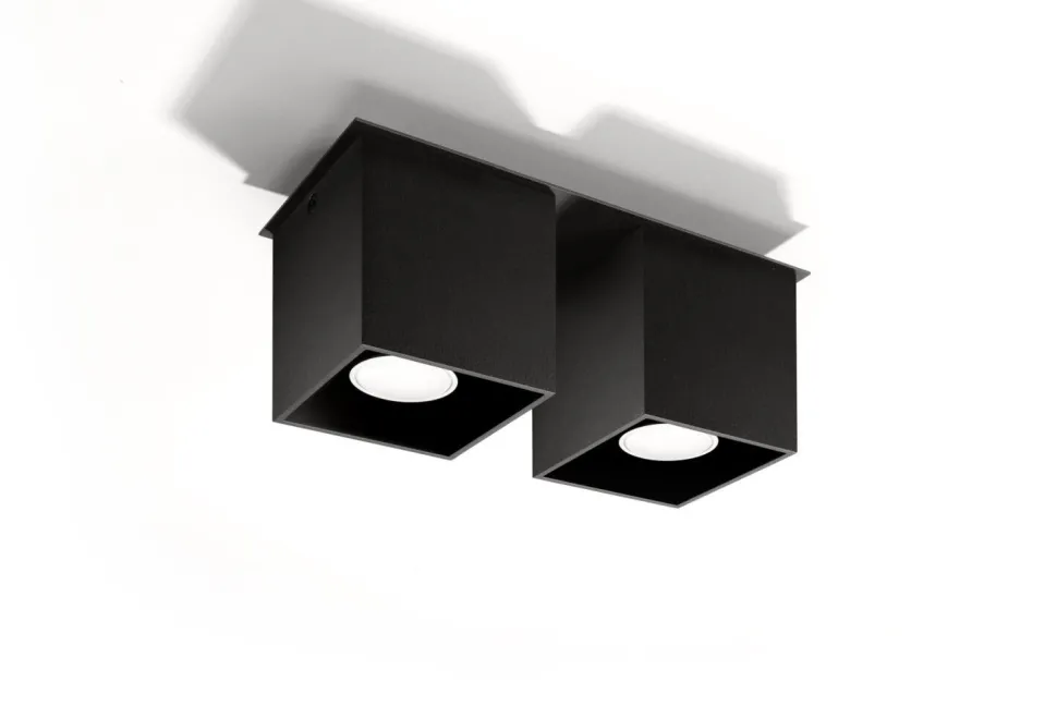 Deckenleuchte GEO in Schwarz 2-flmg