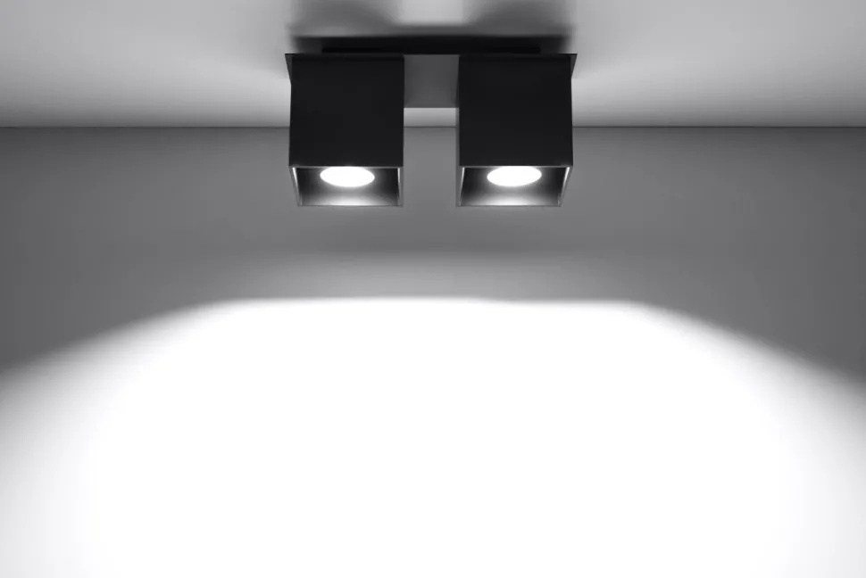 Deckenleuchte GEO in Schwarz 2-flmg