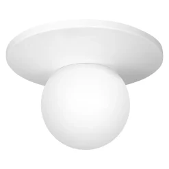 Deckenleuchte Glas Metall Weiß Ø29 cm E14 blendarm