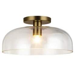 Deckenleuchte Glas Metall Ø 30,5 cm rund E27 Modern