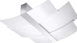 Deckenleuchte Glas Metall 61 cm lang blendarm flach 3x E27