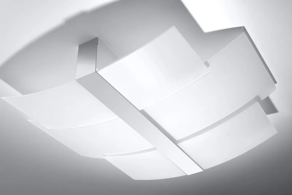 Deckenleuchte Glas Metall 61 cm lang blendarm flach 3x E27