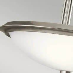 Deckenleuchte Glas Metall Ø42cm rund in Weiß Zinn