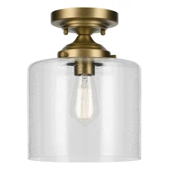 Deckenleuchte Glas Metall E27 Ø 21,6 cm in Messing klein