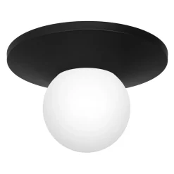 Deckenleuchte Glas Metall Schwarz Ø29 cm E14 blendarm