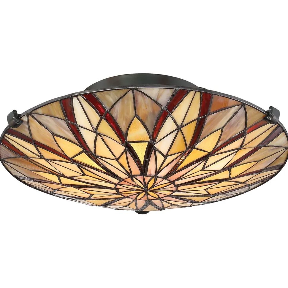 Deckenleuchte Glas Tiffany Stil Ø42cm rund SANSA