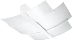 Deckenleuchte Glasschirm blendarm Weiß 3x E27 MAGO