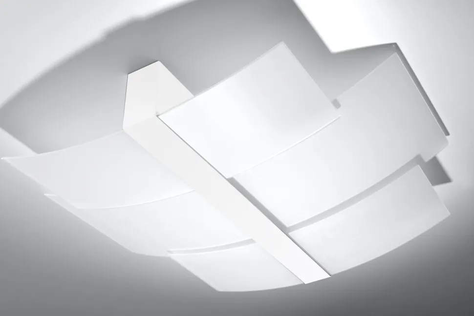 Deckenleuchte Glasschirm blendarm Weiß 3x E27 MAGO