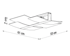 Deckenleuchte Glasschirm blendarm Weiß 3x E27 MAGO