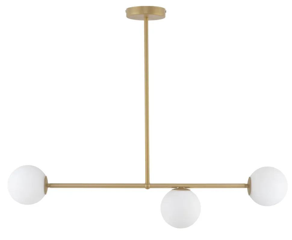 Deckenleuchte Gold Glas Metall G9 L:86 cm blendarm