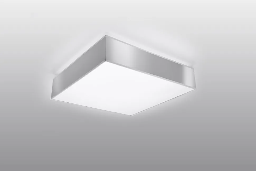 Deckenleuchte Grau blendarm B: 25 cm E27 eckig