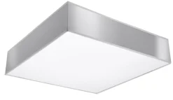 Deckenleuchte Grau eckig 55 cm 4x E27 Modern