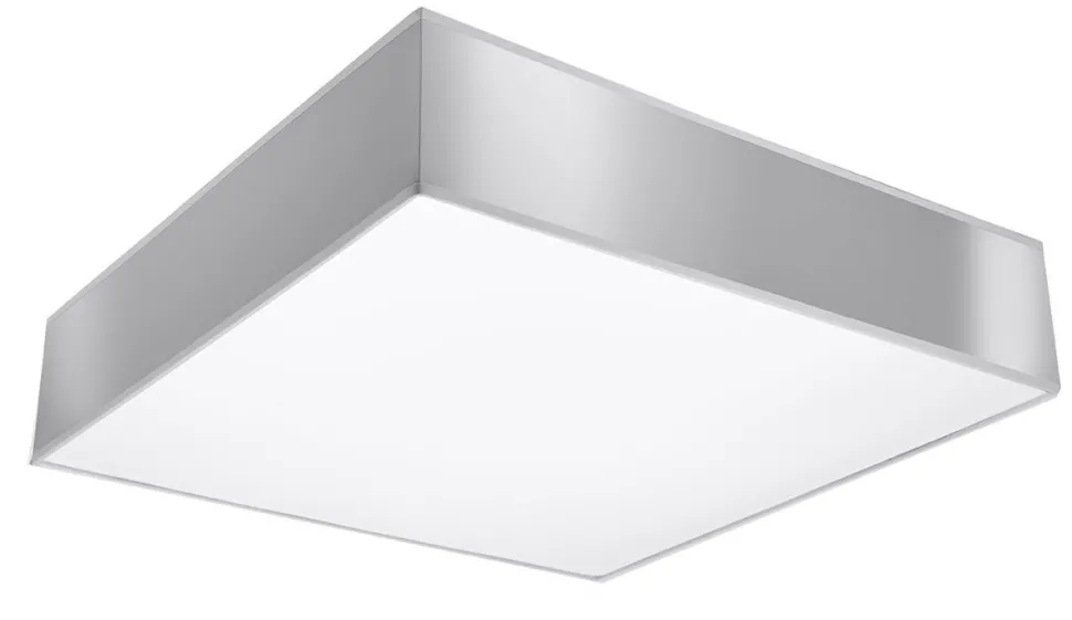 Deckenleuchte Grau eckig 55 cm 4x E27 Modern