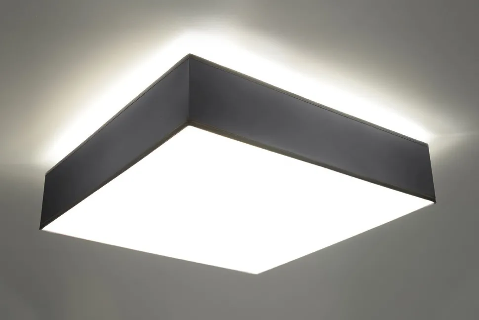 Deckenleuchte Grau eckig 55 cm 4x E27 Modern