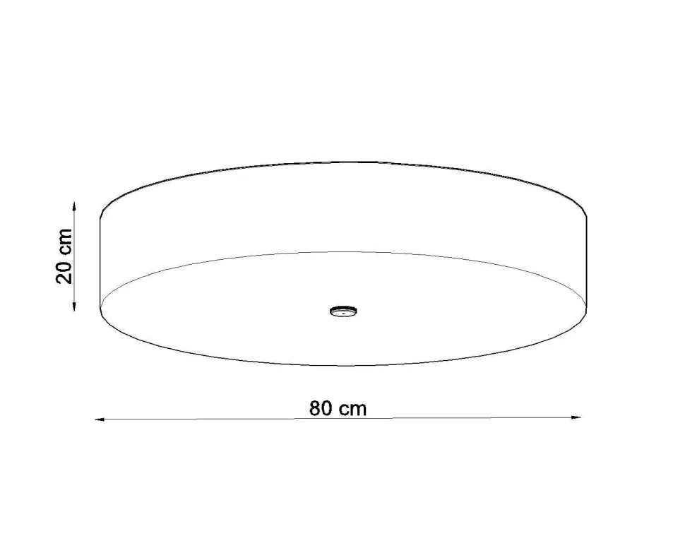 Deckenleuchte groß Ø 80 cm rund Weiß Stoff Glas 6x E27