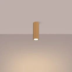 Deckenleuchte GU10 Ø 6,5 cm schmal H: 20 cm in Gold Aufputz