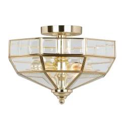 Deckenleuchte HESU Messing Poliert Ø32cm Lampe