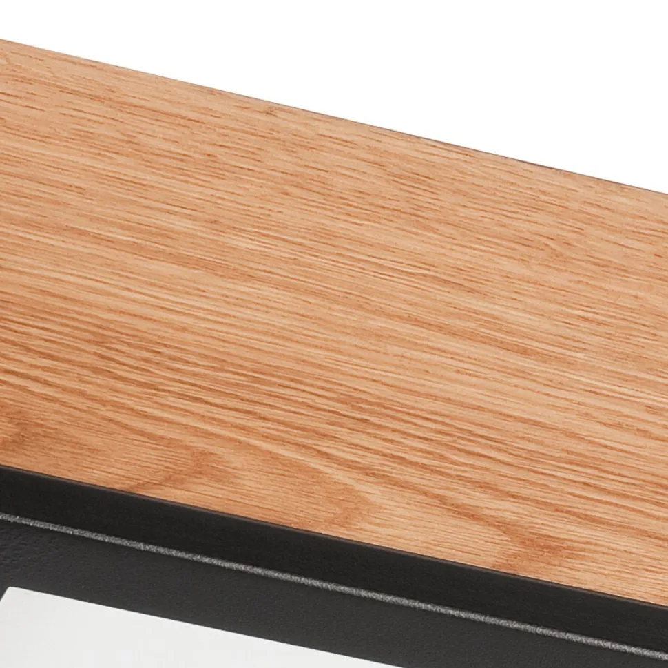 Deckenleuchte Holz B: 31 cm klein quadratisch 2x E27