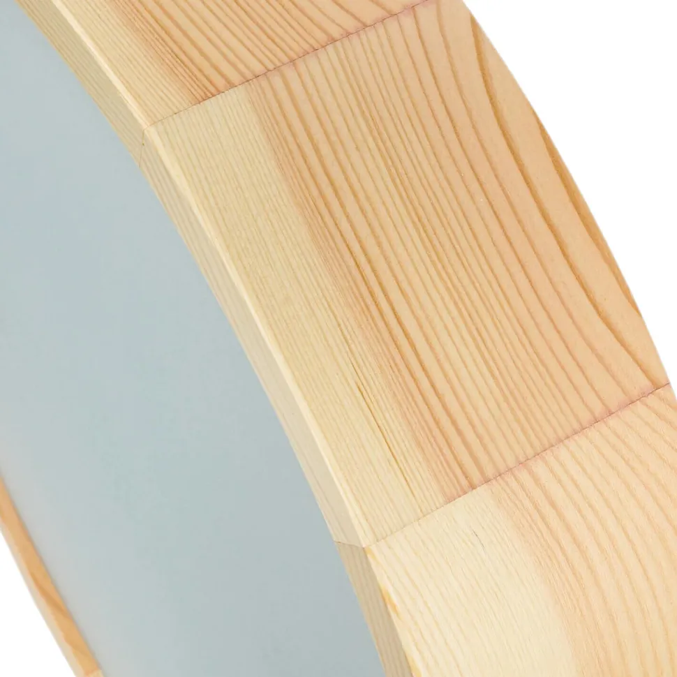 Deckenleuchte Holz Braun rund Wohnzimmer