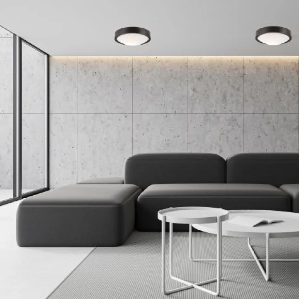 Deckenleuchte Holz Rund Braun Wohnzimmer Modern