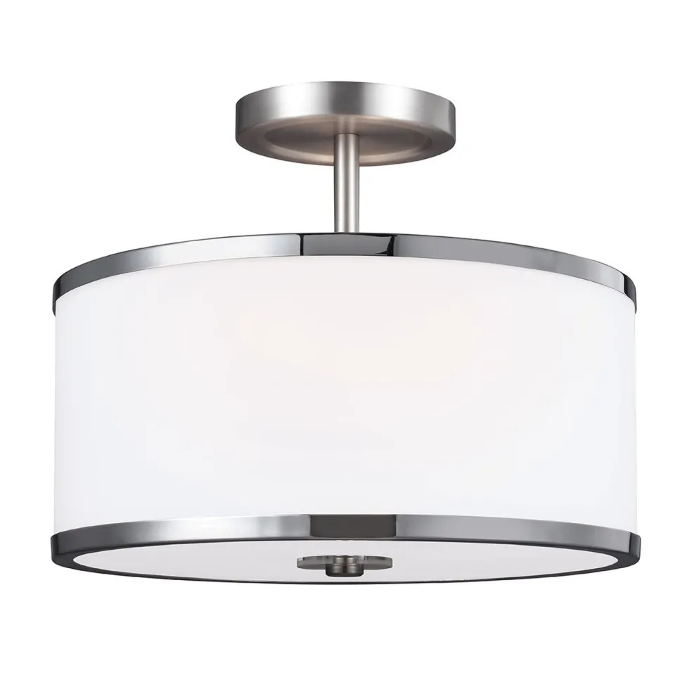 Deckenleuchte ILVY Chrom Weiß Ø32cm Design Lampe