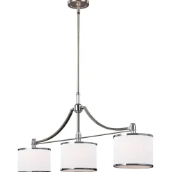 Deckenleuchte ILVY Chrom Weiß B:98cm kürzbar Lampe