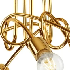 Deckenleuchte in Gold Metall 5-flmg Wohnzimmer